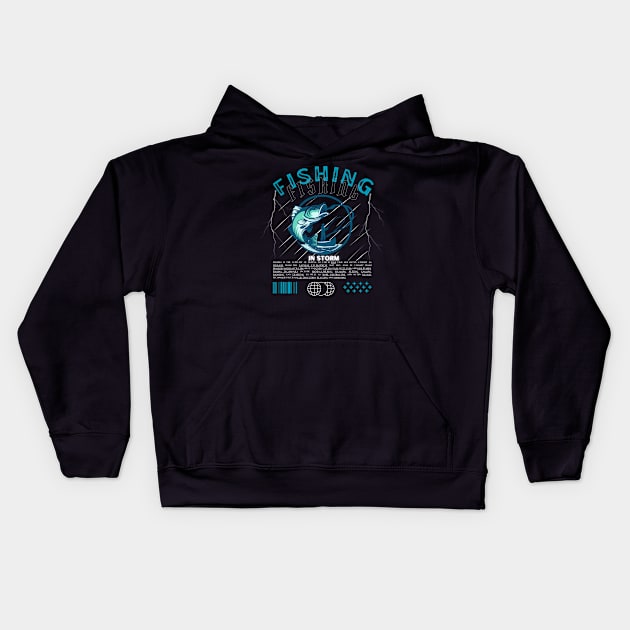 Fishing Kids Hoodie by SASKET 